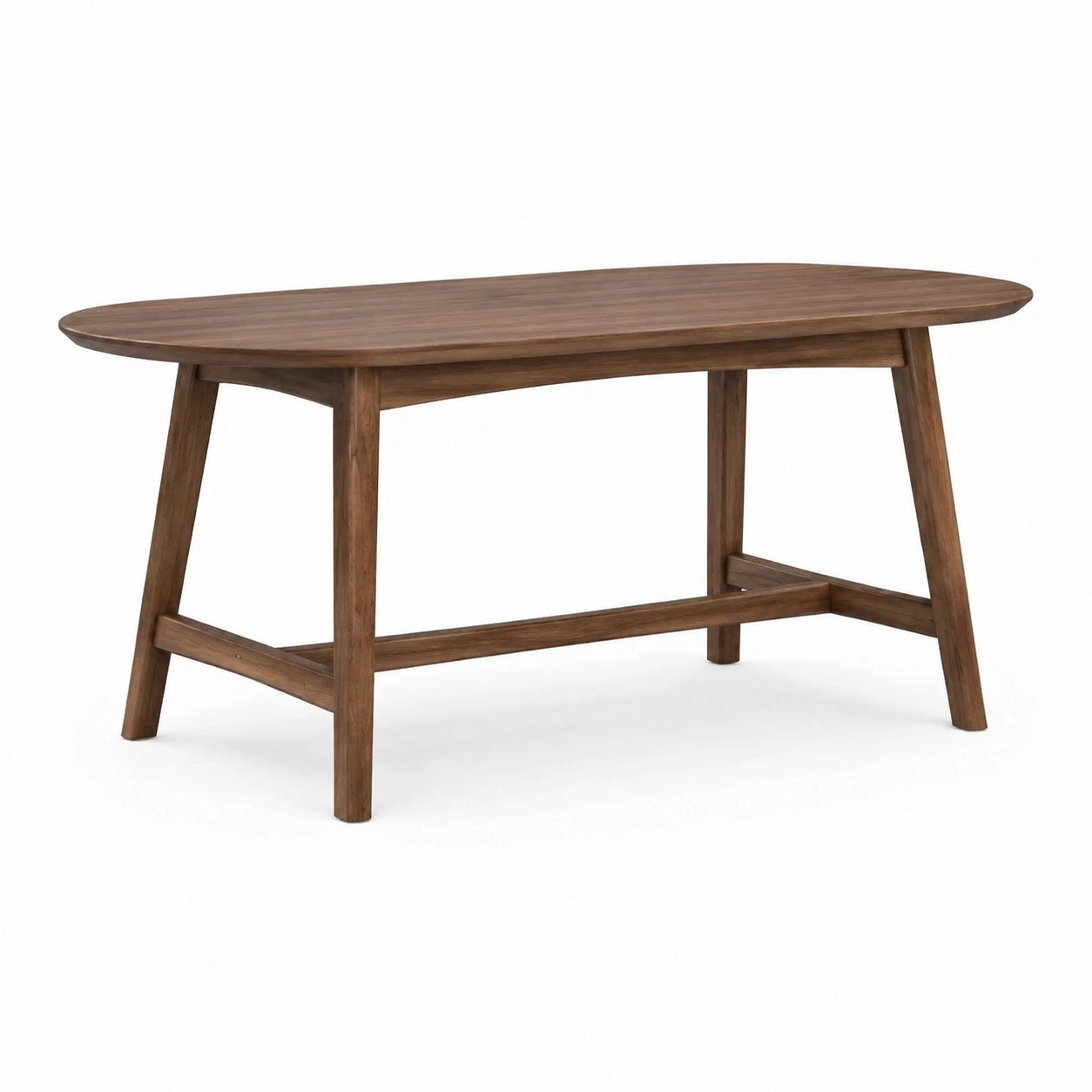 Table à manger en bois marron, style scandinave, 160 × 80 × 76 cm