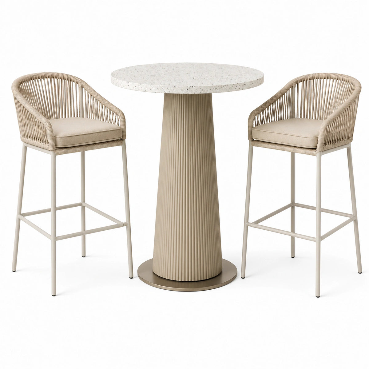 Ensemble table haute et tabourets